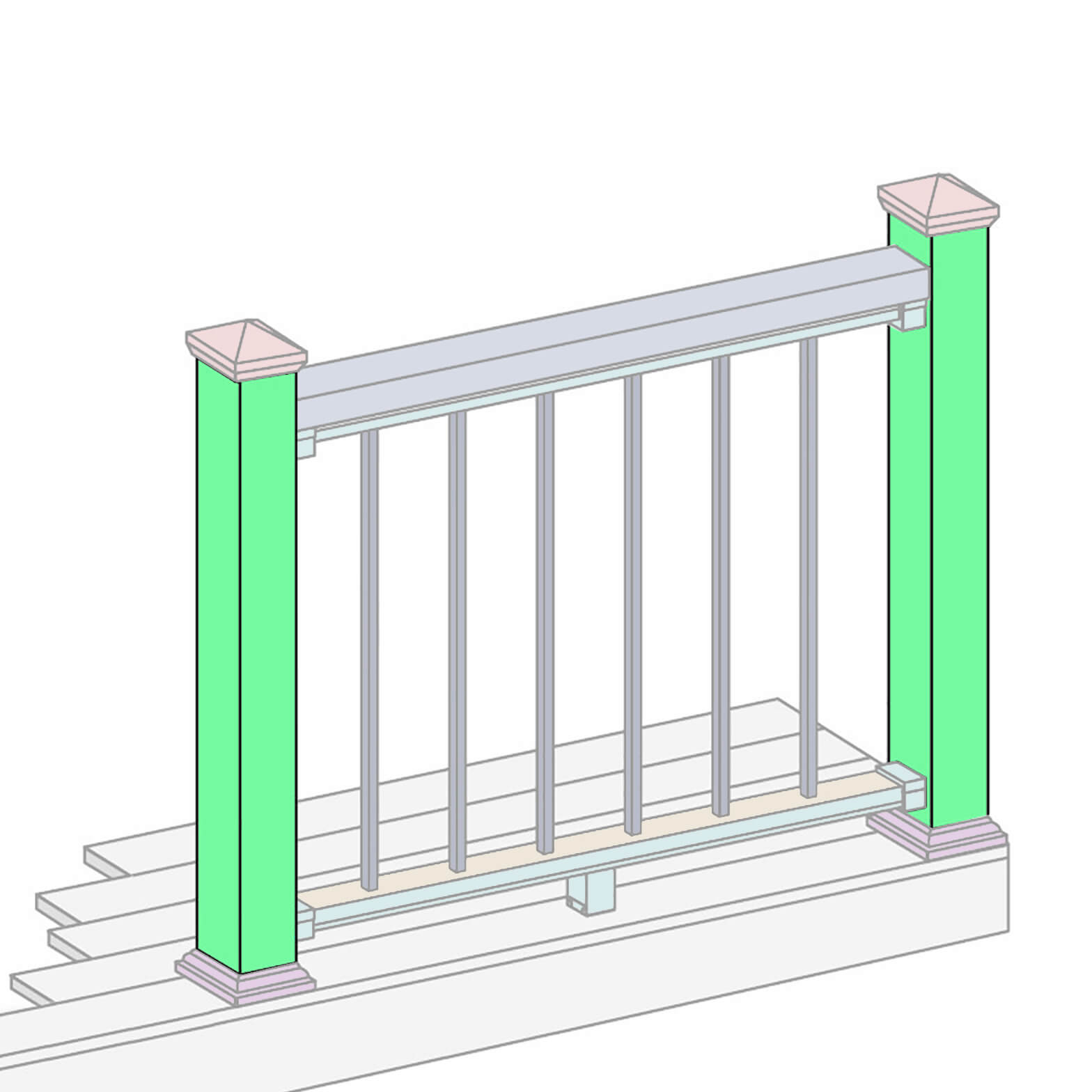 TimberTech-Azek 4" Support Post Sleeve - Pro Deck Supply ...